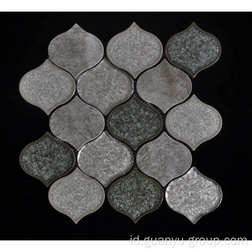 Dicampur air Drop porselen kaca mosaik ubin